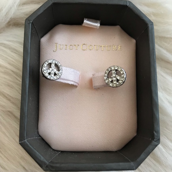 Juicy Couture Jewelry - Juicy Couture Peace Sign Stud Earrings